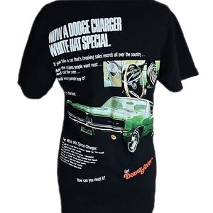 Dodge Charger White Hat Special T-Shirt Women's Small 1969 Embroidered Americana